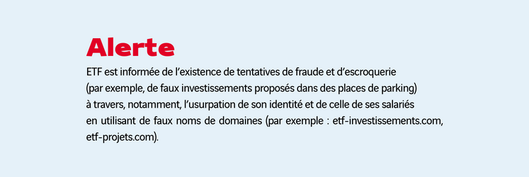 Si vous êtes victime de tels agissements ou de tout autre agissement suspect, merci de nous le signaler immédiatement sur alert@eurovia.com et de porter plainte auprès des autorités compétentes.